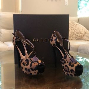Gucci Pony Jaguar/Napa Charlotte platform heel